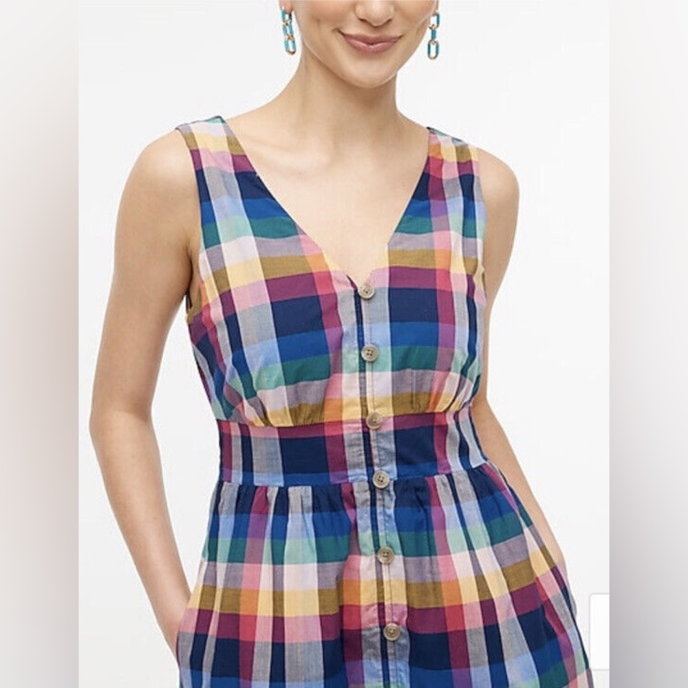 J. Crew Factory Petite Button Up Midi Dress 10P